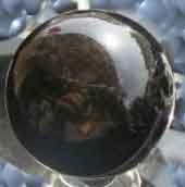 天然黒水晶丸玉